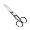 A pair of ELK brand sewing scissors with blunt/sharp blades, impact-resistant handles, and an adjustable screw.